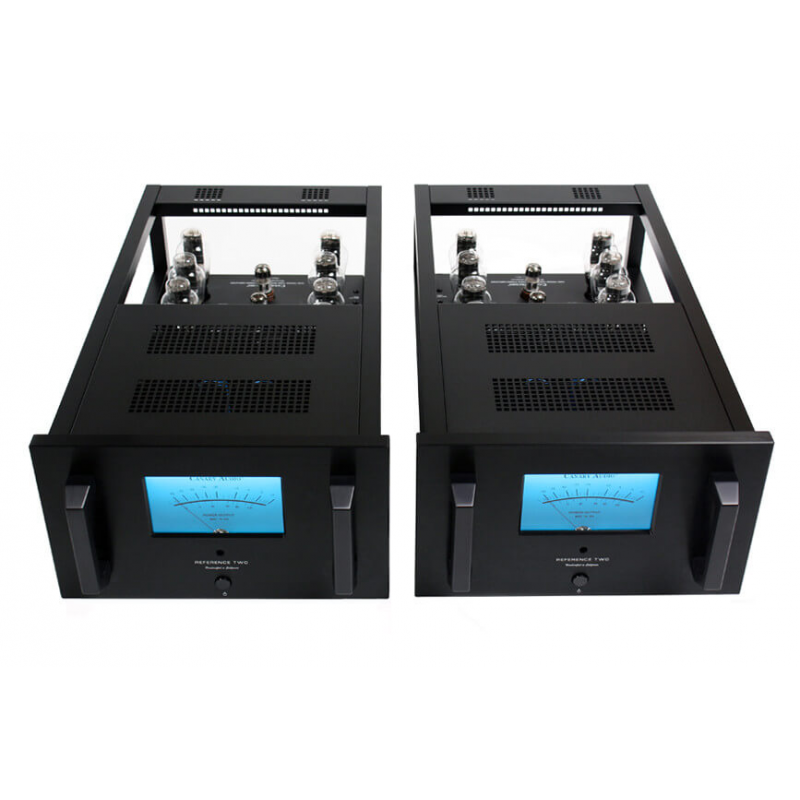 Her ser du M600 - 300B Mono Black Power Amplifiers (300B tubes not inc.) pair fra Canary Audio Her ser du M600 - 300B Mono Black Power Amplifiers (300B tubes not inc.) pair fra Canary Audio
