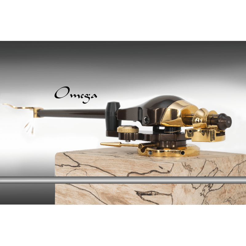 Her ser du Omega Bronze/Gold tonearm 12" fra Helius Designs Her ser du Omega Bronze/Gold tonearm 12" fra Helius Designs